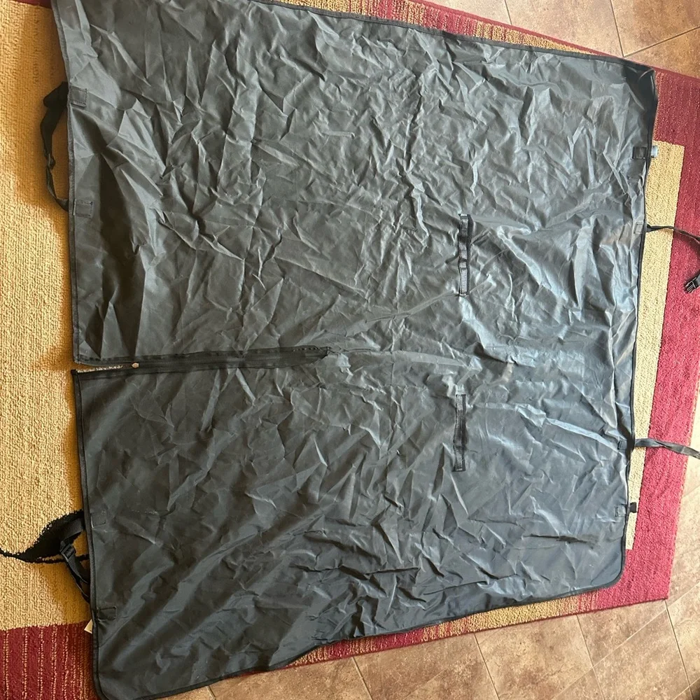 Car hammock seat cover black dog pet travel